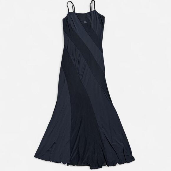 VTG Y2K Frederick's of Hollywood Black Soft Knit Sheer Mesh Maxi Lingerie Slip - Picture 5 of 7